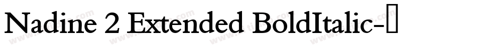 Nadine 2 Extended BoldItalic字体转换
